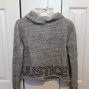 Cropped justice hoodie
